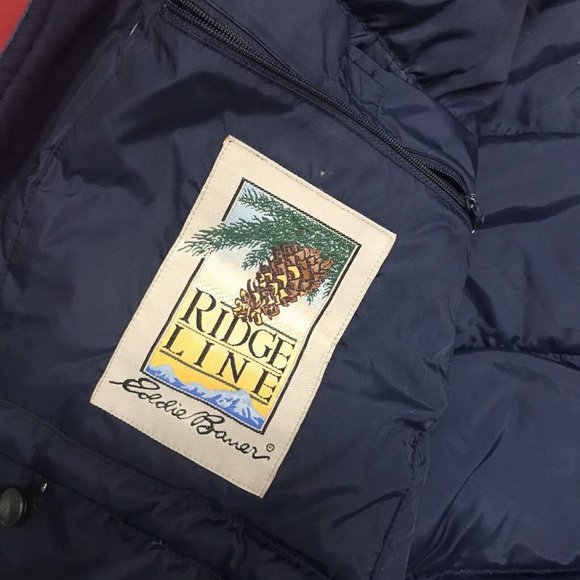Vintage Eddie Bauer Jacket Men Size Medium Red Goose Down Ridge Line‎ Parka/Coat - Picture 11 of 11